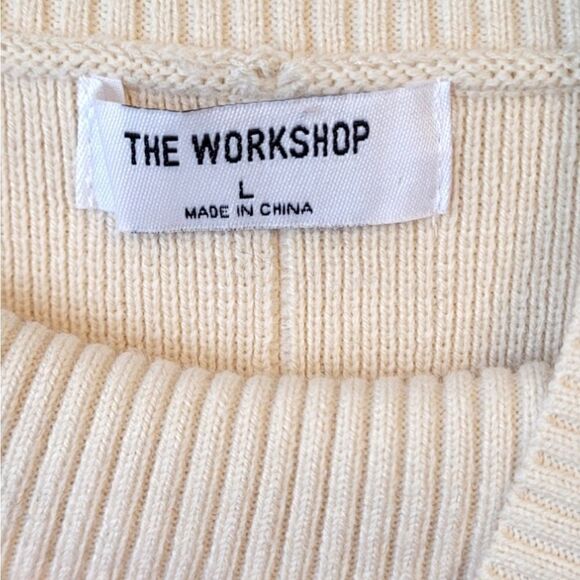 The Workshop Cream Oversized Mockneck Sweater - Picture 3 of 5